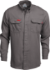 Lapco 5 oz FR Tecasafe® One Inherent Modern Uniform Shirt | Gray 