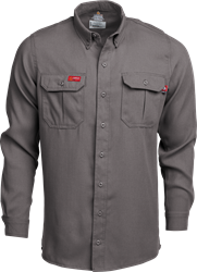 Lapco 5 oz FR Tecasafe® One Inherent Modern Uniform Shirt | Gray 