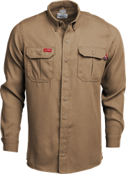 Lapco 5 oz FR Tecasafe® One Inherent Modern Uniform Shirt | Khaki 