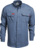 Lapco 5 oz FR Tecasafe® One Inherent Modern Uniform Shirt | Medium Blue 