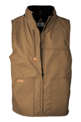 Lapco FR 9oz Fleece-Lined Vest with Windshield Technology | Brown 