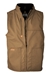 Lapco FR 9oz Fleece-Lined Vest with Windshield Technology | Brown - V-FRWS9BR