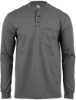 Lapco Flame Resistant 6 oz. Henley Knit Tee | Gray 
