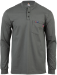 Lapco Flame Resistant 6 oz. Henley Knit Tee | Gray - FRT-HJE-6GY