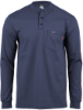 Lapco Flame Resistant 6 oz. Henley Knit Tee | Navy 