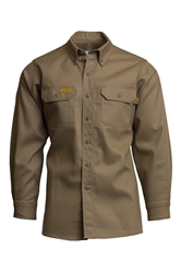 Lapco Flame Resistant 6oz Khaki Uniform Shirt 