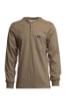 Lapco Flame Resistant 7 oz. Khaki Jersey Knit Henley 