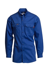 Lapco Flame Resistant 7 oz. Royal Blue Uniform Shirt  