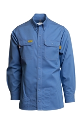 Lapco Flame Resistant 7oz Medium Blue Advanced Comfort Uniform Shirt  