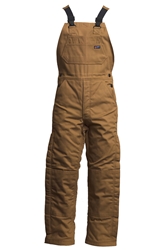 Lapco Flame Resistant 9oz Insulated Bib Overall | Brown 