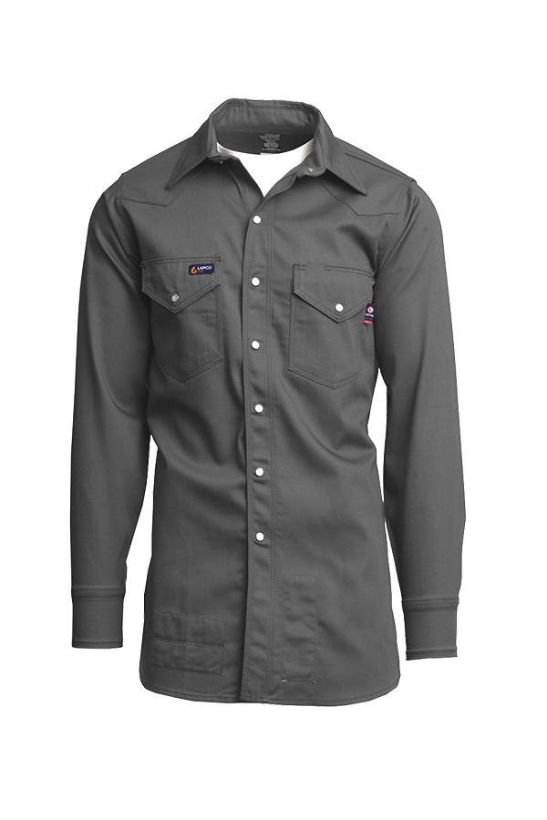 LINCOLN ELECTRIC KH841M Flame-Resistant Collared Shirt,Khaki,M 