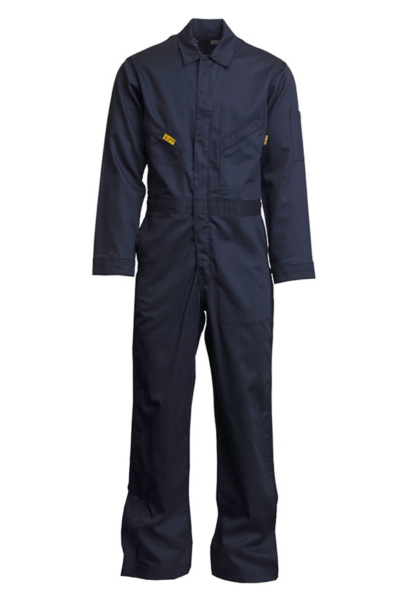 Lapco Men's 6oz Flame Resistant Navy Deluxe Coverall | GOCD6NY