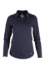 Lapco Women's FR Knit Polo Shirt - Navy long, sleeve, collared, henley, women's, dark blue, tan, uniform, work