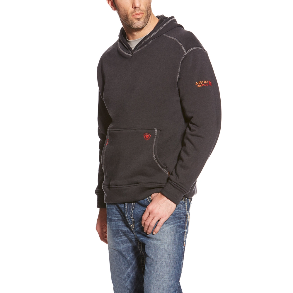 Ariat Men's FR Black Hooded Sweatshirt | 10014372