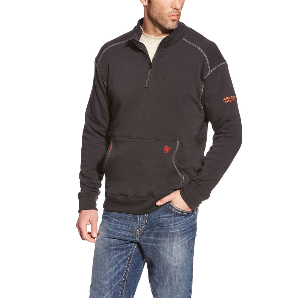Ariat Men's FR Black Fleece Sweatshirt | 10015949