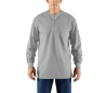 Carhartt Flame Resistant Force Cotton Long Sleeve Henley | Light Gray 