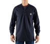 Men's Carhartt FR Force Cotton Long Sleeve Henley | Navy 