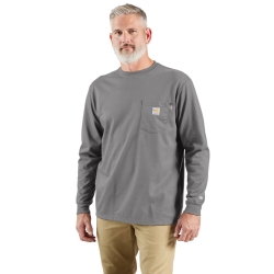 Mens Carhartt FR Force Cotton Long Sleeve T-Shirt | Asphalt 