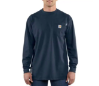 Men's Carhartt FR Force Cotton Long Sleeve T-Shirt | Navy 
