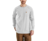 Men's Carhartt FR Force Cotton Long Sleeve T-Shirt | No Pocket | Light Gray 