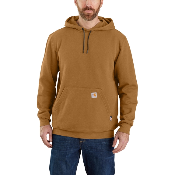 Carhartt Men's FR Hooded Sweatshirt in Carhartt Brown | 104983-BRN