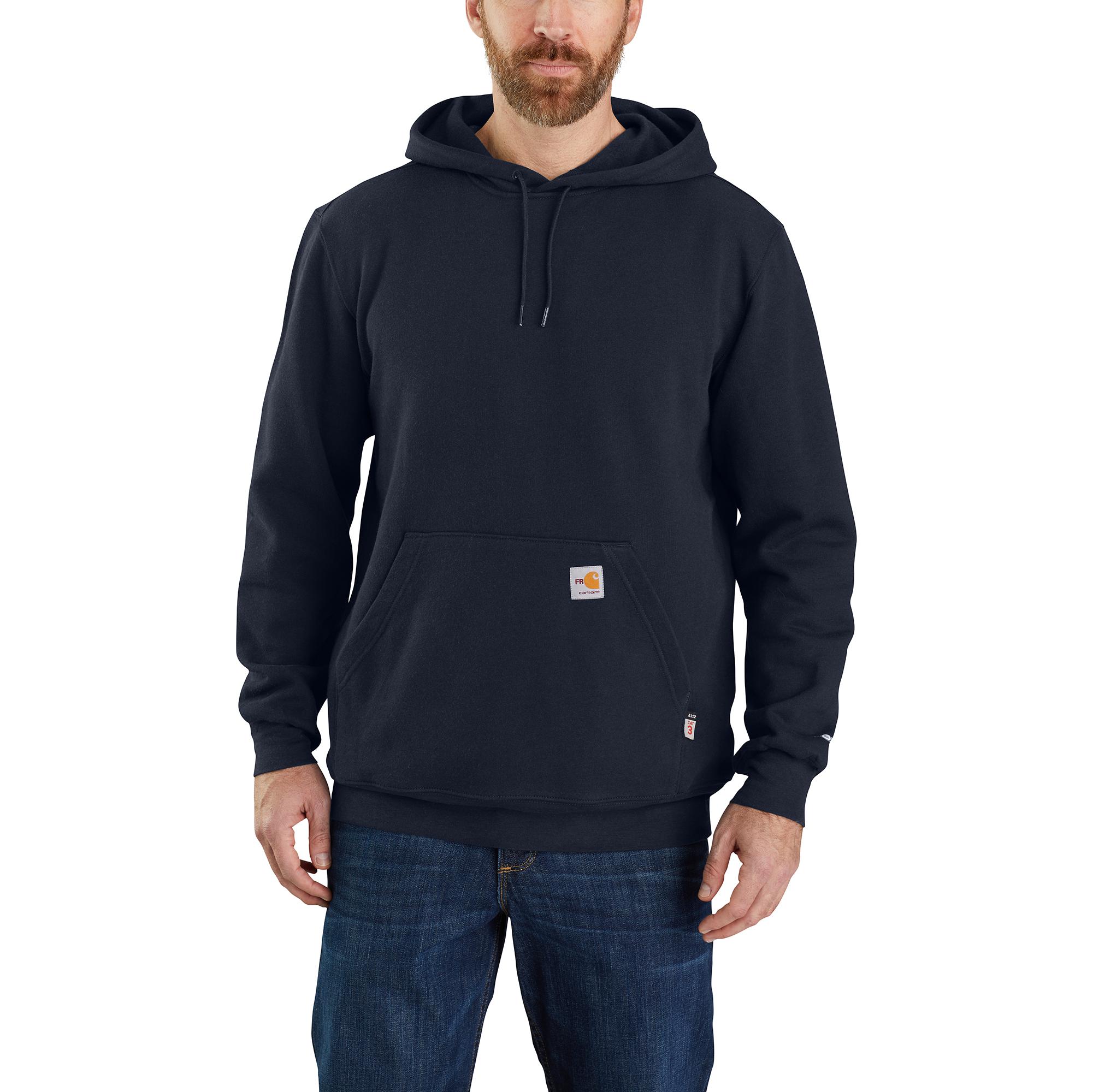 Carhartt Men's FR Hooded Sweatshirt in Navy | 104983-I26