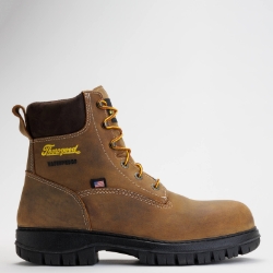 Mens Thorogood Genesis Series 6" Chestnut Nano Safety Toe Waterproof Work Boot 