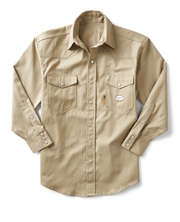 Rasco FR Snap Shirt | Khaki tan. flame, resistant, retardant