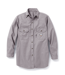 Rasco Flame Resistant GlenGuard Uniform Shirt | Gray 