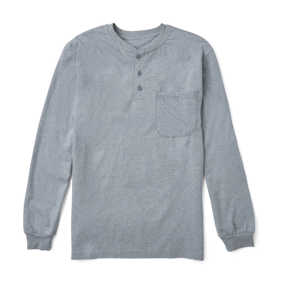Fire Retardant Rasco Henley Tee Shirt in Gray | FR0101GY