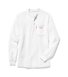 Rasco Flame Resistant Henley T-Shirt | White (CLOSEOUT) 