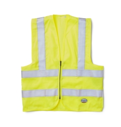 Rasco Flame Resistant Hi Vis Safety Vest - Class 2 hi-vis, visibility, hi-viz, high, reflective, striping, trim, tape, solid, type r, type p, p, r, type