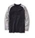 Rasco Flame Resistant Two Tone Henley T-Shirt | Gray/Black - FR0401GY/BK