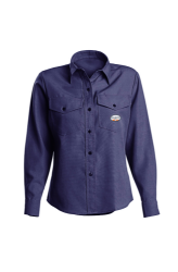 Rasco Womens Flame Resistant GlenGuard Uniform Shirt | Navy 