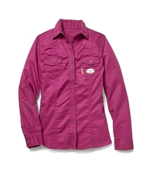 Rasco Womens Flame Resistant Work Shirt W/ Buttons | Plum 