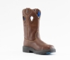 Steel Blue Men's Brown Blue Heeler Western Safety Toe Boot 