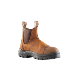 Steel Blue Men's Hobart Scuff Cap Safety Toe Boot - Distressed Brown 