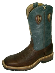 Twisted X Lite Weight Blue Cowboy Work Steel Toe Pull-On