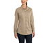 Women's Carhartt FR Force Cotton Hybrid Shirt | Khaki - 102687-250
