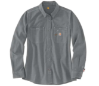 Women's Carhartt FR Force Relaxed-Fit Lightweight Long-Sleeve Button-Front Shirt | Gray 