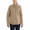 Women's Carhartt FR Rugged Flex Twill Shirt | Khaki 