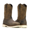 Men's Thorogood 11" Square Toe Safety Toe Wellington Boot - Pebble Bottom / Crazy Horse Upper 